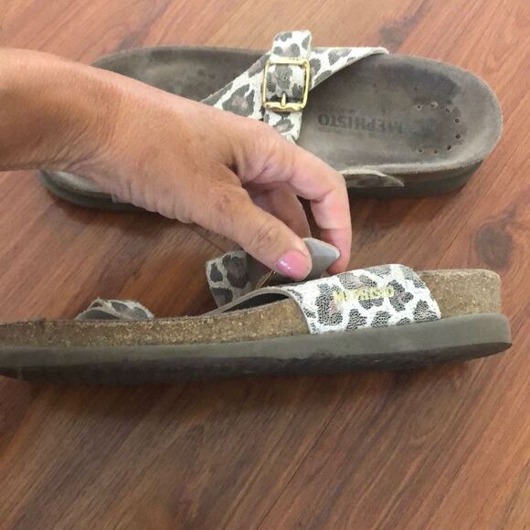 Mephisto Leopard Allen sandals, size 38 - Picture 8 of 8